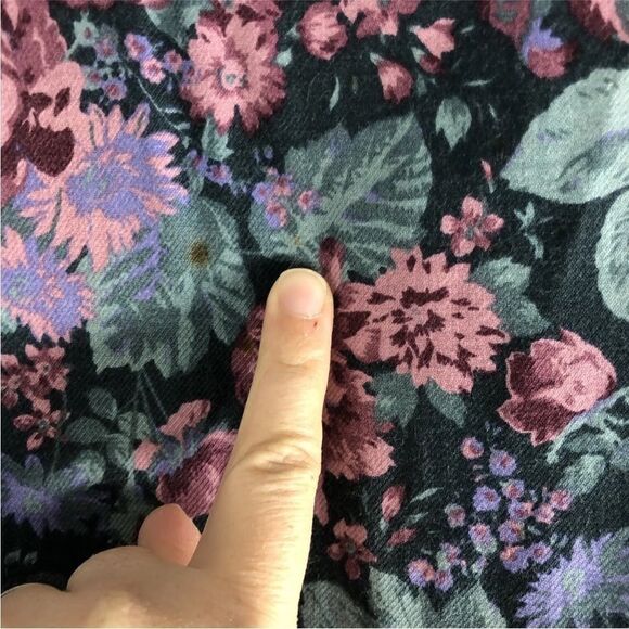 Laura Ashley Size USA 12 Floral Basque Waist Button Tea‎ Dress Made In Ireland - Picture 14 of 16